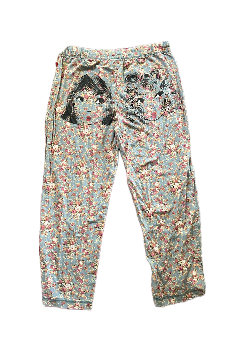 Blue floral Pants